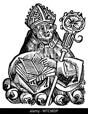 Albertus Magnus (c) 1200-1280 in Deutschland geborene Dominikanische Mönch, 1493. Artist: Unbekannt Stockfoto