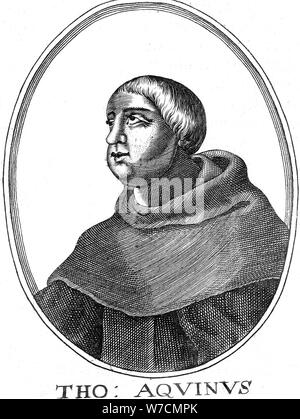 Der hl. Thomas von Aquin (c 1225-1274), italienischer Philosoph und Theologe. Artist: Unbekannt Stockfoto