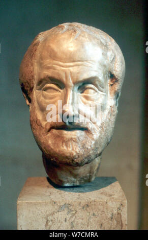 Aristoteles (384-322 v. Chr.), die antiken griechischen Philosophen und Wissenschaftler. Artist: Unbekannt Stockfoto
