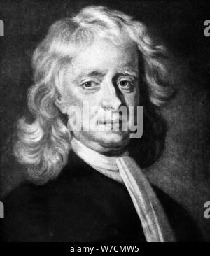 Isaac Newton (1642-1727), englischer Mathematiker, Astronom und Physiker. Artist: Unbekannt Stockfoto