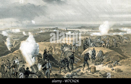 "Ein heißer Tag in den Batterien', Krimkrieg, 1853-1856. Artist: Unbekannt Stockfoto