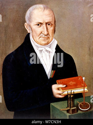 Alessandro Volta (1745-1827) italienischer Physiker. Artist: Unbekannt Stockfoto