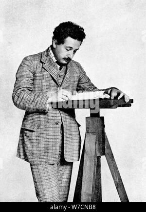 Albert Einstein (1879-1955), deutsch-schweizerische Mathematiker und theoretische Physiker, 1905. Artist: Unbekannt Stockfoto