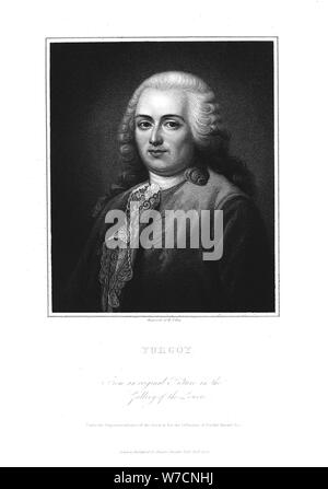 Anne Robert Jacques Turgot, französischer Politiker und Wirtschaftswissenschaftler, Anfang des 19. Jahrhunderts. Künstler: William Thomas Fry Stockfoto