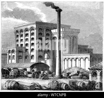 Zuckerfabrik, Southampton, England, das im Jahre 1851 eröffnet. Artist: Unbekannt Stockfoto