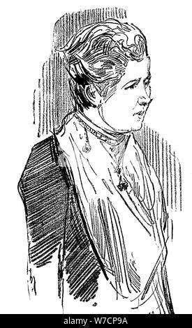 Annie Besant (geborene Holz) (1847-1933), britischer Sozialist und Theosoph, 1890. Artist: Unbekannt Stockfoto