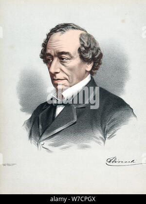 Benjamin Disraeli, 1st Earl of Beaconsfield (1804-1881), britischer Konservativer Staatsmann, c 1880. Artist: Cassell, Petter & Galpin Stockfoto