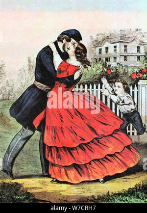 'Home aus dem Krieg', 1865. Artist: Currier Ives und Stockfoto