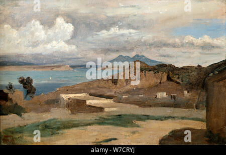 Ischia, von dem Berg Epomeo", 1828 gesehen. Künstler: Jean-Baptiste-Camille Corot Stockfoto