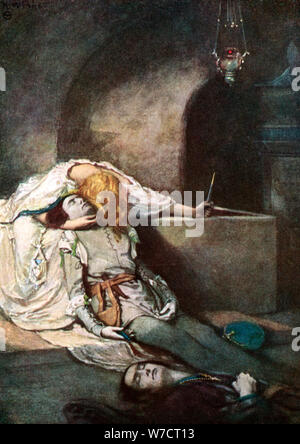 Szene aus Shakespeares Romeo und Julia. Artist: Unbekannt Stockfoto