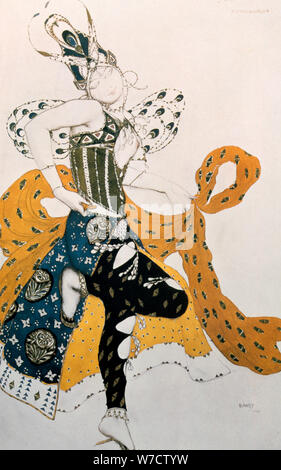 Peri (Natasha Trouhanova), Kostüme für La Peri (Musik von Paul Dukas), 1911. Artist: Leon Bakst Stockfoto