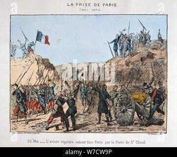 "La Prise de Paris", 22. Mai 1871. Artist: Anon Stockfoto