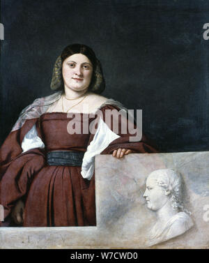 Bildnis einer Dame, "La Schiavona" ("Die Dalmatinische Frau'), c 1510-1512. Artist: Tizian Stockfoto