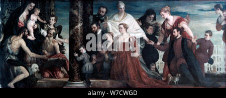 "Die Madonna und der Cuccina-Family', 1571. Artist: Paolo Veronese Stockfoto