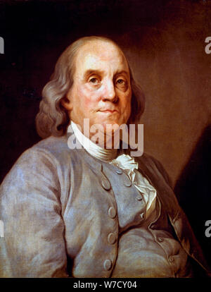 Benjamin Franklin, amerikanischer Staatsmann, Drucker und Wissenschaftler, 1778. Artist: Unbekannt Stockfoto