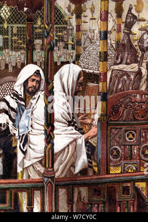 Jesus Unterricht in der Synagoge, c 1897. Künstler: James Tissot Stockfoto