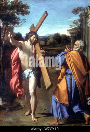 "Christus erscheint dem hl. Petrus an der Via Appia', 1601-1602. Artist: Annibale Carracci Stockfoto