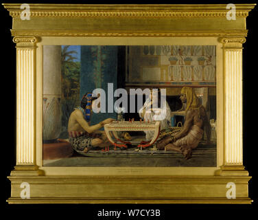 ' Ägyptische Schachspieler", 1865. Künstler: Sir Lawrence Alma-Tadema Stockfoto