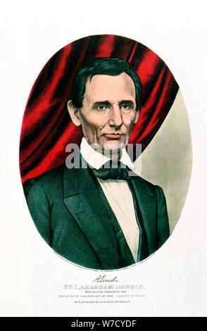 Abraham Lincoln (1809-65), c.1865. Artist: Currier Ives und Stockfoto