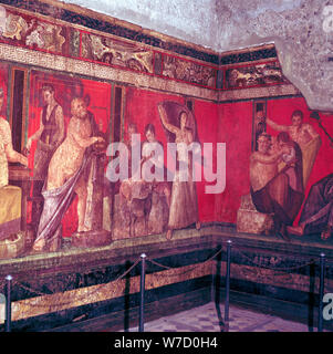 Römische wallpainting von der Villa der Rätsel, Pompeji, Italien, 1. Jahrhundert. Artist: Unbekannt Stockfoto