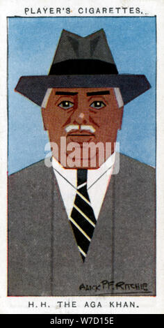 Aga Khan III (Mohammed Shah), Führer der Ismaeliten, 1926. Artist: Alick P F Ritchie Stockfoto
