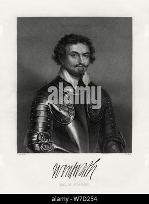 Thomas Wentworth, 1. Earl of Strafford (1593-1641), 19. Artist: W Holl Stockfoto