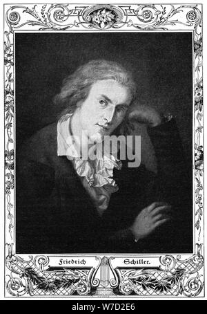 Friedrich Schiller, deutscher Dichter, Philosoph, Historiker und Dramatiker (1900). Artist: Unbekannt Stockfoto