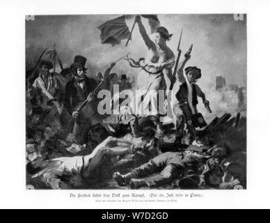 "Die Freiheit führt das Volk" 28. Juli 1830 (1900). Artist: Unbekannt Stockfoto