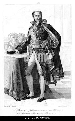 Guillaume Marie Anne Brune (1763-1815), Marschall von Frankreich, 1839 Künstler: Contenau Stockfoto