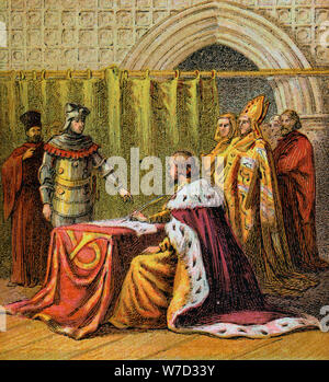 "Richard II. dankt ab", 1399, (c 1850). Artist: Unbekannt Stockfoto