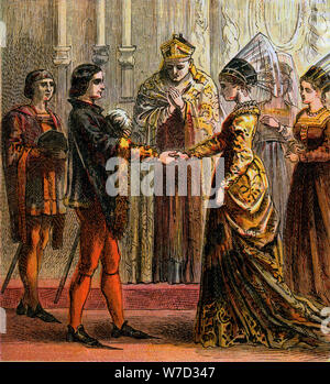 "Ehe von Henry V', 1420, (c 1850). Artist: Unbekannt Stockfoto