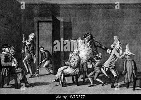 "Die Macarony Ankleidezimmer', 1772 Künstler: Charles White Stockfoto