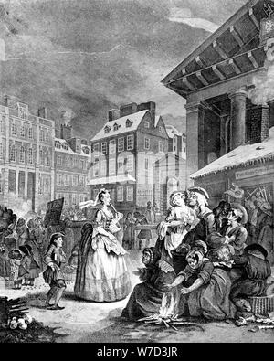 'Morning (vier Mal des Tages)', 1738 Künstler: William Hogarth Stockfoto