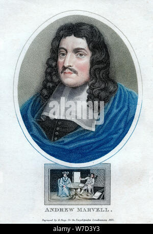 Andrew Marvell', Englisch metaphysischen Dichter, 1815. Artist: R Seite Stockfoto