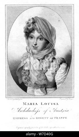 Maria Louisa, Erzherzogin von Österreich, 1813 Künstler: Henri Meyer Stockfoto