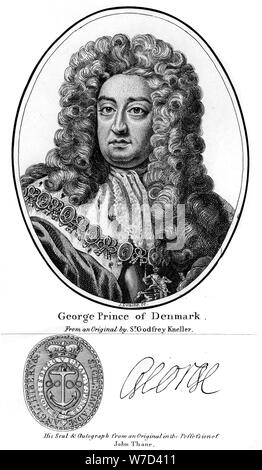 George, Prinz von Dänemark. Artist: J Swaine Stockfoto