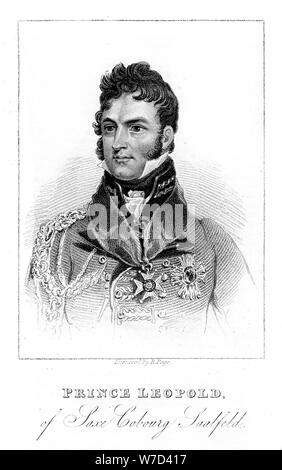 Prinz Leopold von Sachsen-Coburg-Saalfeld, 1823. Artist: Unbekannt Stockfoto