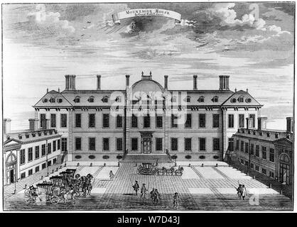Montagu Haus, Bloomsbury, 18. Jahrhundert, (1908). Artist: Unbekannt Stockfoto