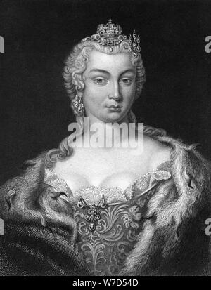 Maria Theresia, Erzherzogin von Österreich und Königin von Ungarn und Böhmen. Artist: J Hinchcliff Stockfoto