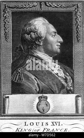 Ludwig XVI., König von Frankreich. Artist: Unbekannt Stockfoto