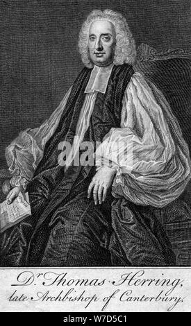 Thomas Hering (1693-1757), Erzbischof von Canterbury. Artist: Unbekannt Stockfoto