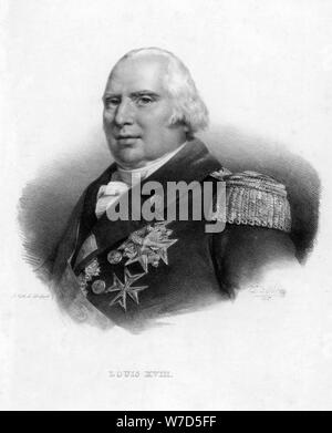 Ludwig XVIII., König von Frankreich, (1827). Artist: Delpech Stockfoto