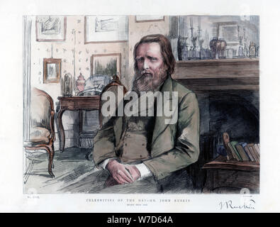 John Ruskin (1819-1900), englischer Kritiker, Autor, Dichter und Künstler, 1886. Artist: Unbekannt Stockfoto