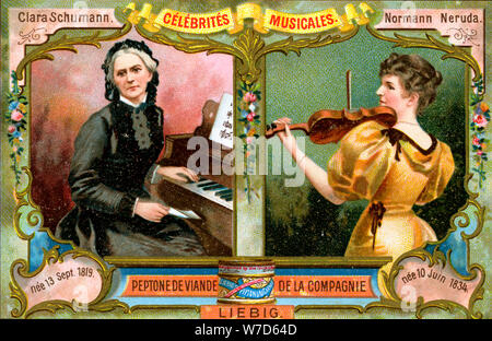 Clara Schumann und Wilma Norman-Neruda, c 1900. Artist: Unbekannt Stockfoto