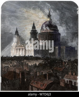 Die St Paul's Kathedrale am Thanksgiving Tag, 1872. Artist: Unbekannt Stockfoto