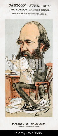 Robert Arthur Talbot Gascoyne-Cecil, 3 Marquis von Salisbury, britischer Politiker 1874. Artist: Faustin Stockfoto