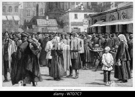 'Alte Kleidung, Markt, Moskau', c 19. Artist: Unbekannt Stockfoto