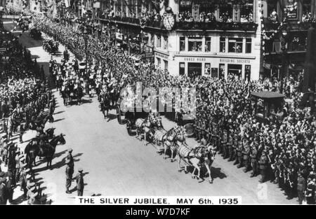 King George V Silver Jubilee, London, 6. Mai 1935. Artist: Unbekannt Stockfoto