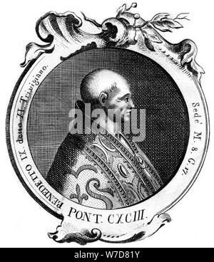 Benedikt IX., Papst der katholischen Kirche. Artist: Unbekannt Stockfoto