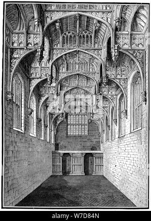 Große Halle, Hampton Court Palace, London, 1893. Schöpfer: Unbekannt. Stockfoto